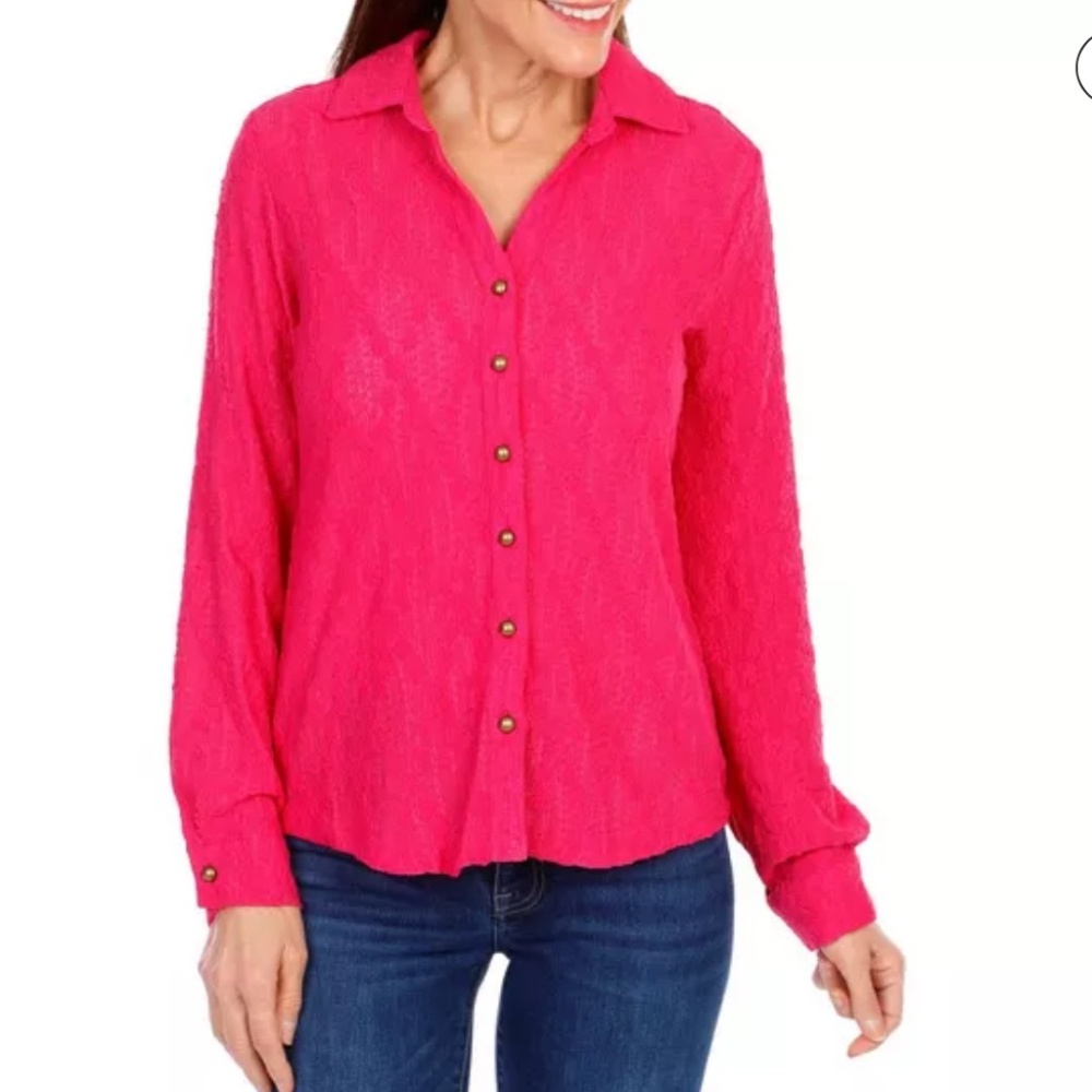 NWT Fuchsia Summer Long Sleeve Top